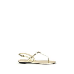Prada Silver Calf Leather Bos Taurus Flat Women's Sandals